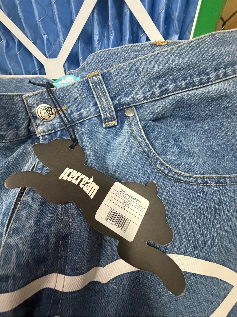 Billionaire Boys Club Light Blue Denim Shorts with Astronaut Pockets